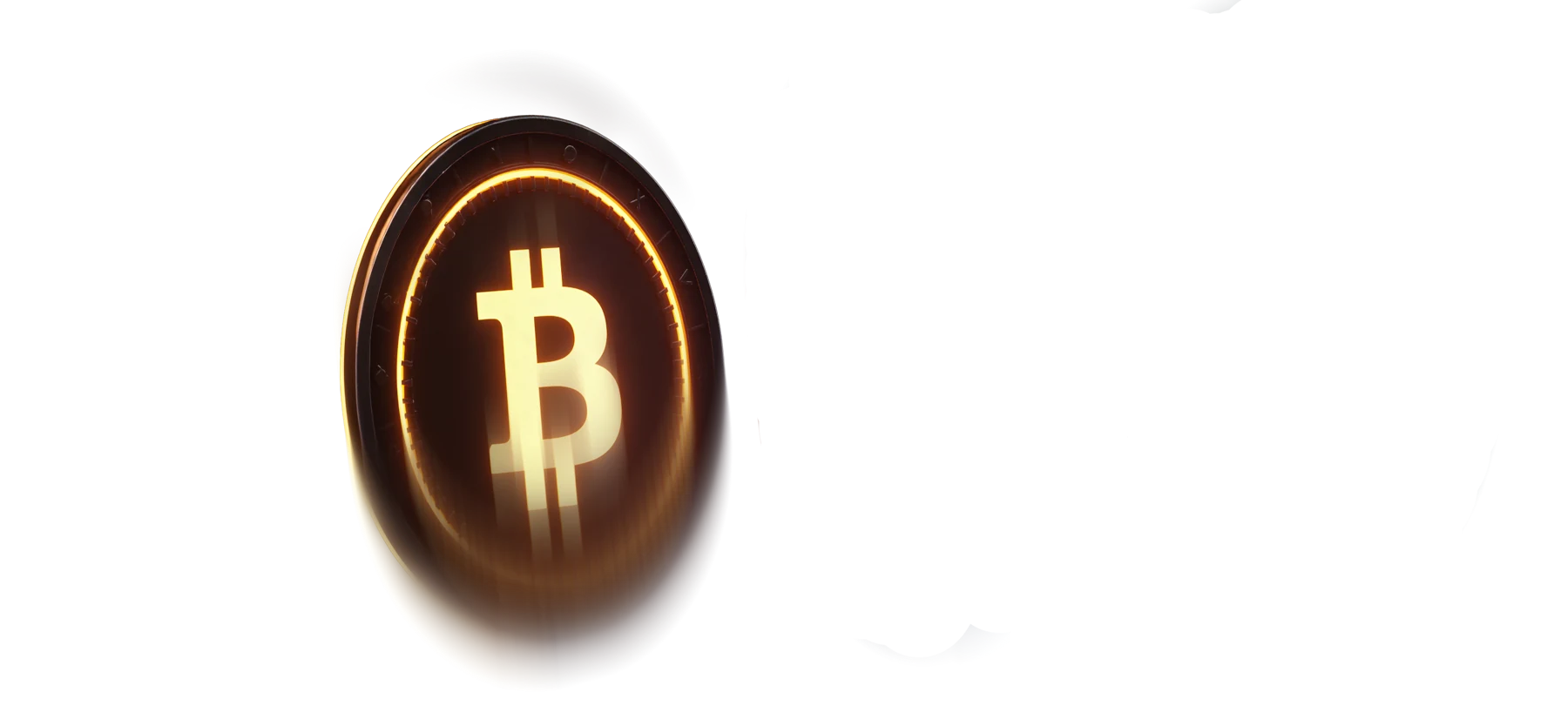 Glowing Bitcoin coin icon