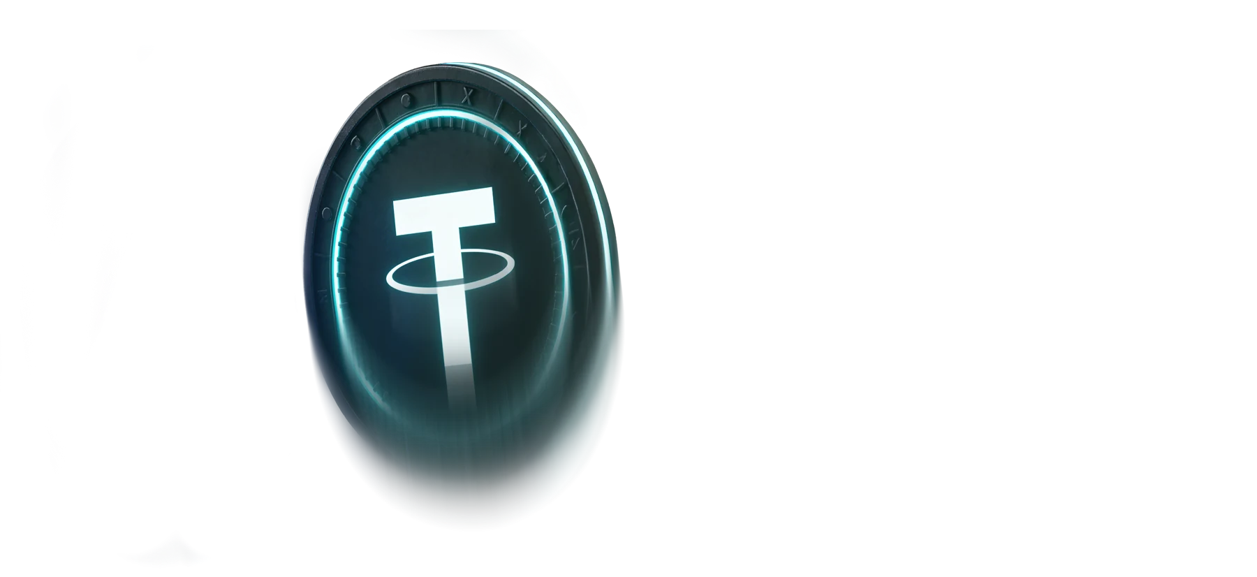 Glowing Tether coin icon
