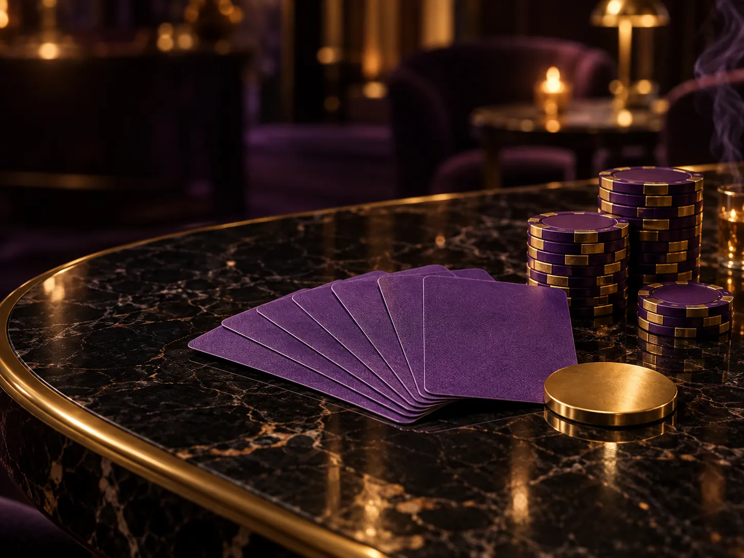 Close-up of a casino table detail